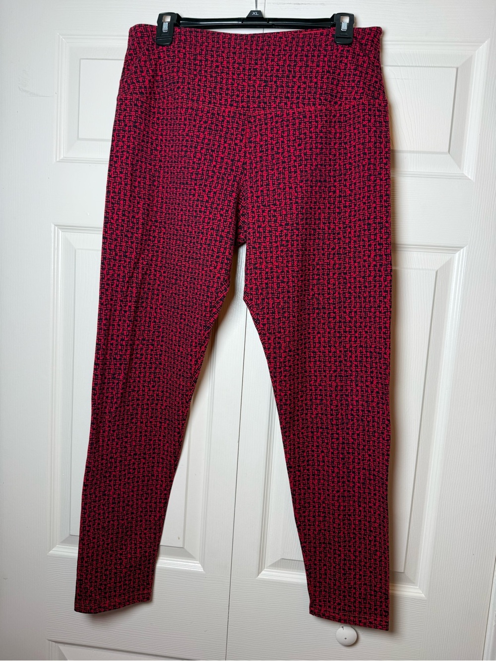 Suave Red Patterned‎ Revolutionary Tummy Control Leggings